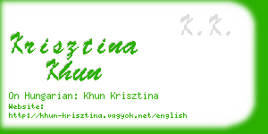 krisztina khun business card